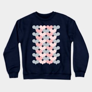 Heart pattern. Pink and gray Crewneck Sweatshirt